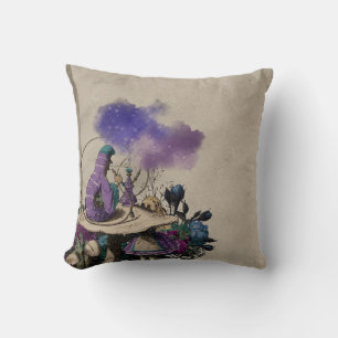 Coussin Purple Caterpillar Alice au pays des merveilles