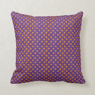 Coussin Purple de rotin tressé sur orange personnalisé