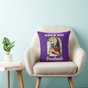Coussin Purple Graduate Photo Arch 2025 Graduation