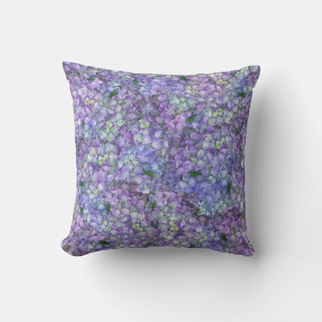Coussin Purple hydrangea flowers (Recto)