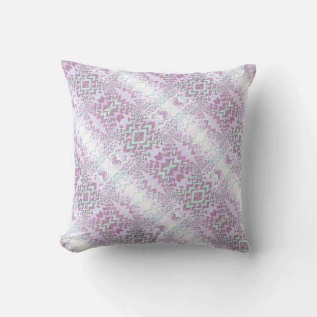 Coussin Purple Mint Motif diagonal moderne (Recto)