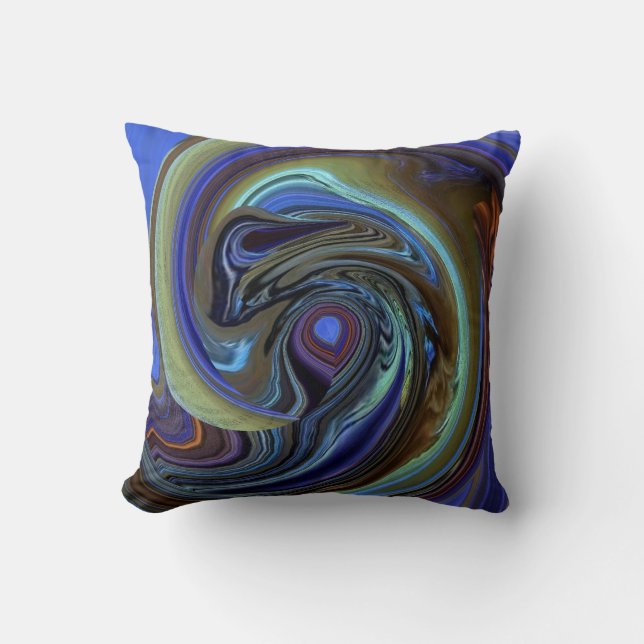 Coussin Purple N Gold Dream Catcher Abstrait Throw Pillow (Recto)