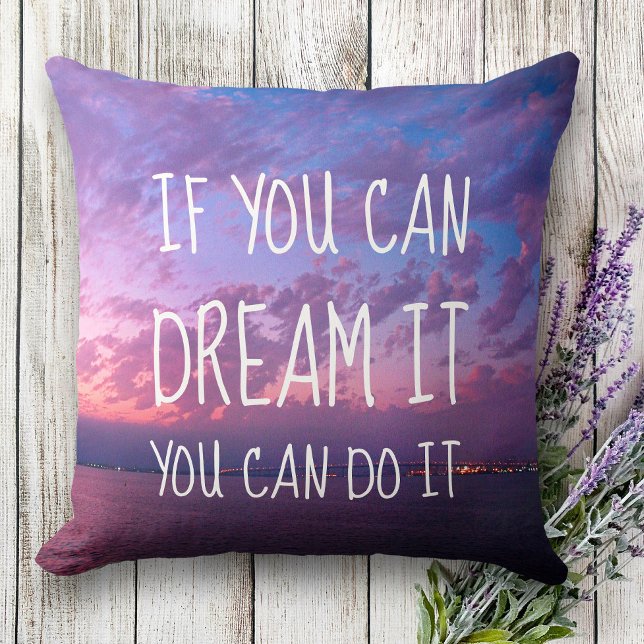 Coussin Purple Ocean Sunset Photo Dream It Do It Modern (Créateur téléchargé)
