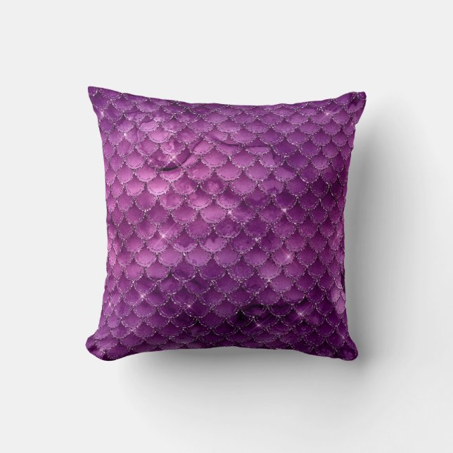 Coussin Purple ombre Glam Mermaid (Recto)