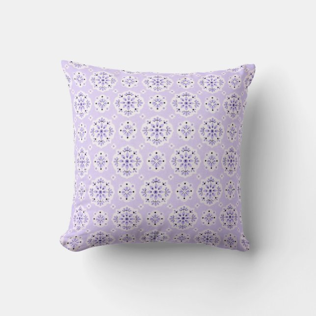 Coussin Purple Pastel Motif Plutôt Vintage (Recto)