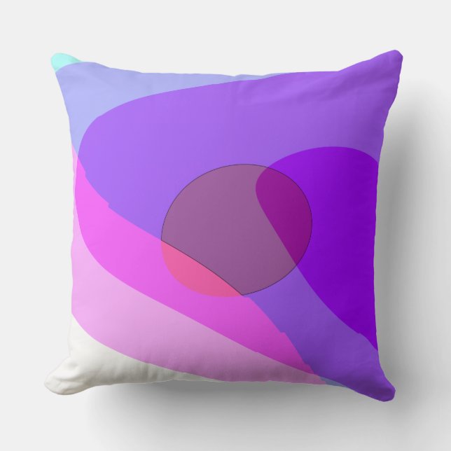 Coussin Purple Retro Super Abstrait 409 (Recto)