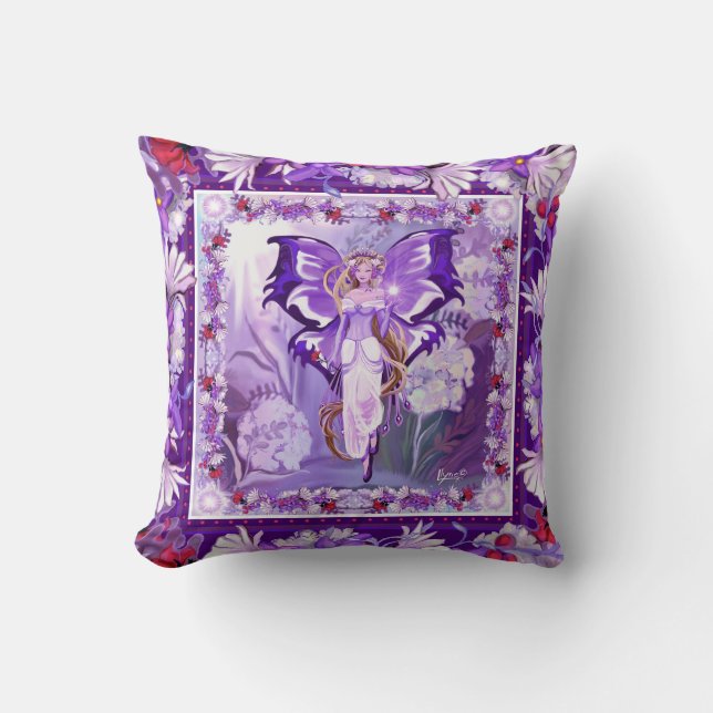 Coussin Purple Sun Fairy (Recto)