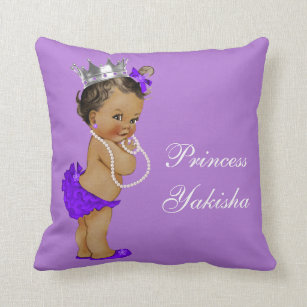 Coussin Purple Vintage Ethnic Princess Baby