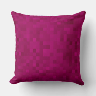 Coussin Purples tons d'automne Mosaïque Carreaux Motif,