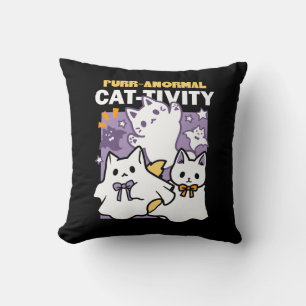 Coussin Purr-anormal Cat-tivity - Halloween Cat Design