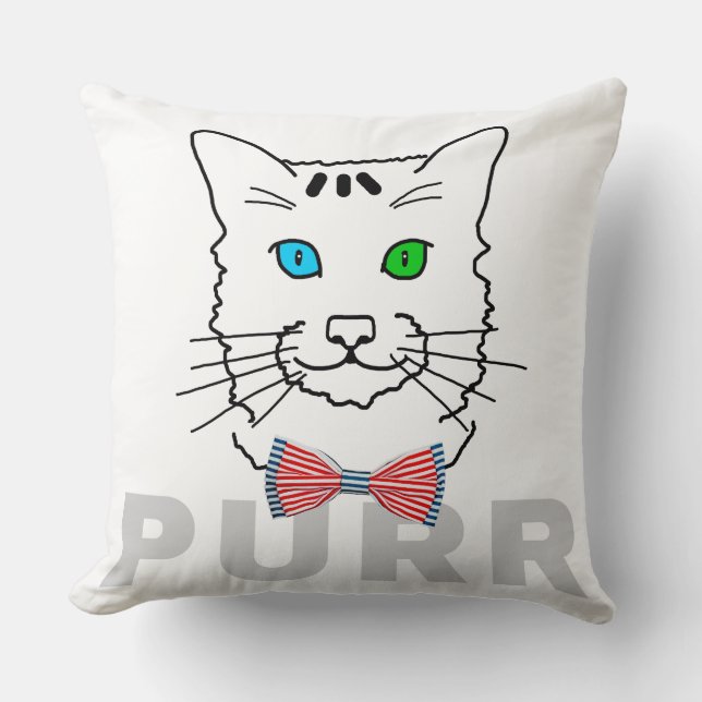 Coussin Purr de chat (Recto)