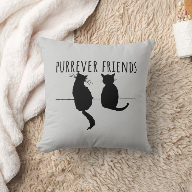 Coussin Purrever Friends Cute Cat Best Friends (Couverture)