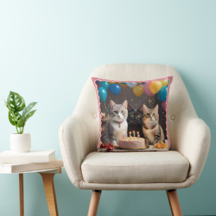 Coussin Purrfect Celebration : A Cat's Birthday Party,