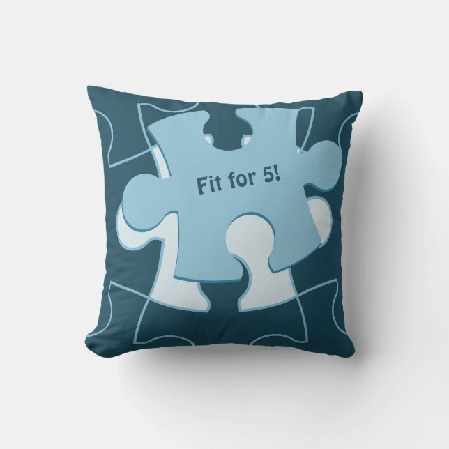 Coussin Puzzle amusant pour enfants anniversaire "Convient (Recto)