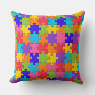 Coussin Puzzle coloré