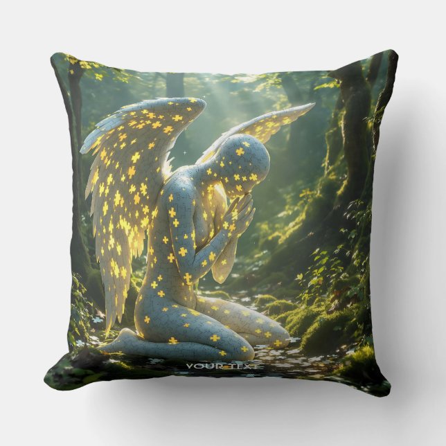 Coussin Puzzle de figure angélique fantaisiste mignonne (Recto)