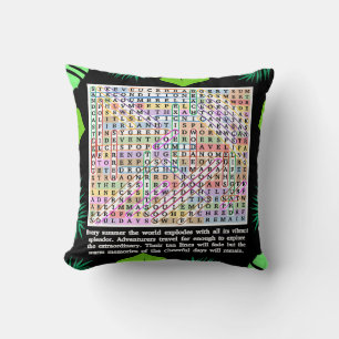 Coussin Puzzle de recherche de mots d'été