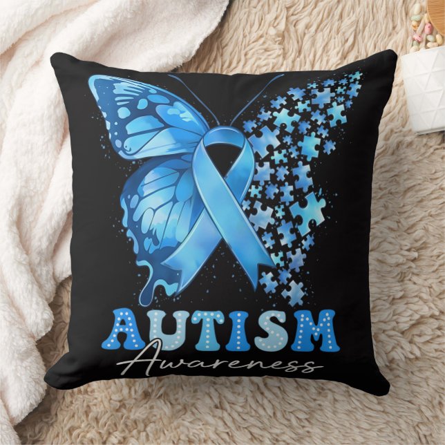 Coussin Puzzle Papillon Coloré (Couverture)