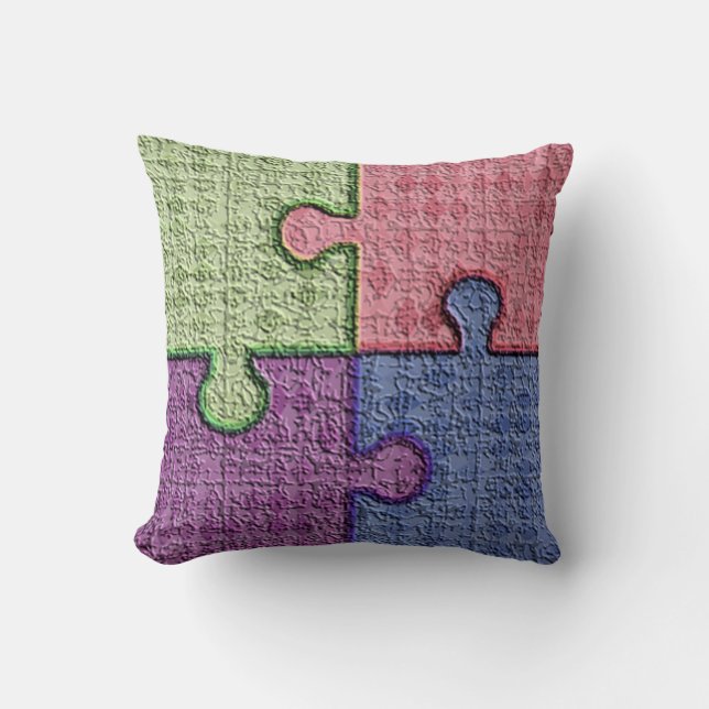 Coussin PuZzLe PiEcEs texturé (Recto)