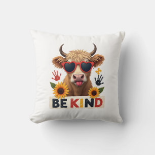 Coussin Puzzle Vintage Autisme Vache Highland Écossaise Ar