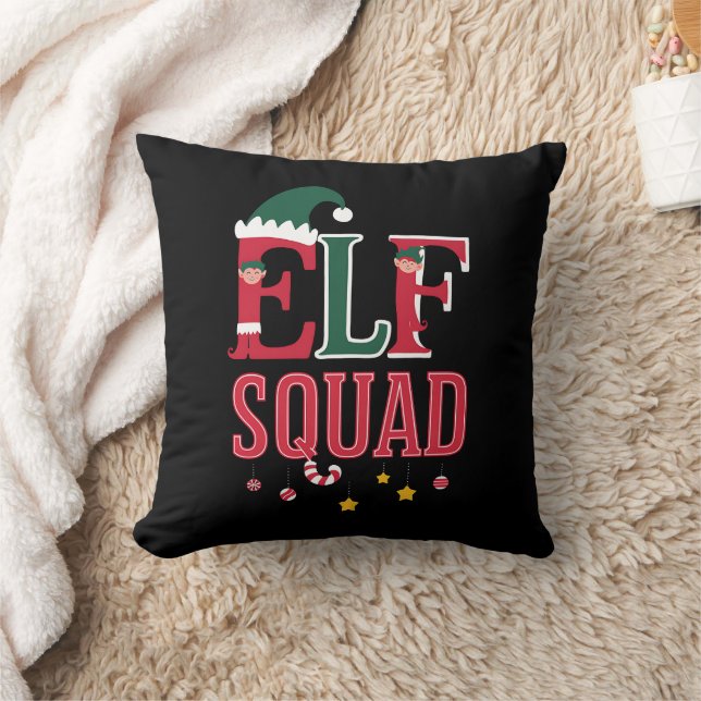 Coussin Pyjamas de Noël assortis pour famille d'elfes Esco (Couverture)