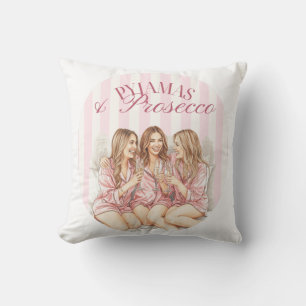 Coussin Pyjamas et Prosecco Enterrement de vie de jeune