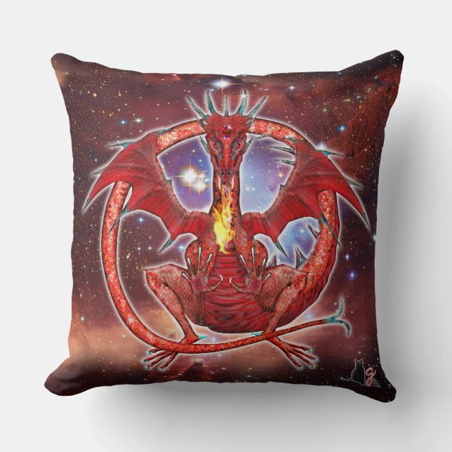 Coussin Pyrope Dragon Cosmique (Recto)