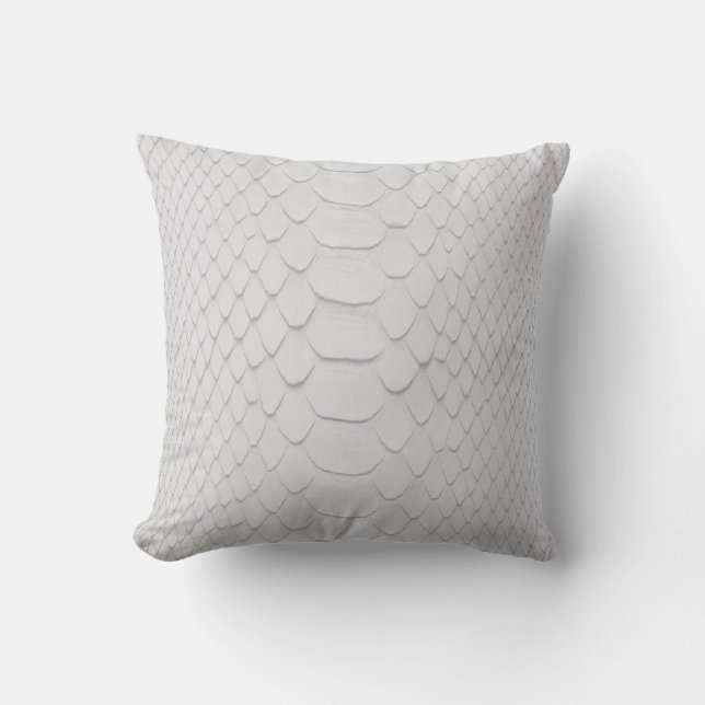 Coussin Python blanc (Recto)