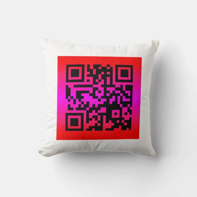 Coussin QR Code® Dit : HEUREUX JOUR DE LA MÈRE (Recto)