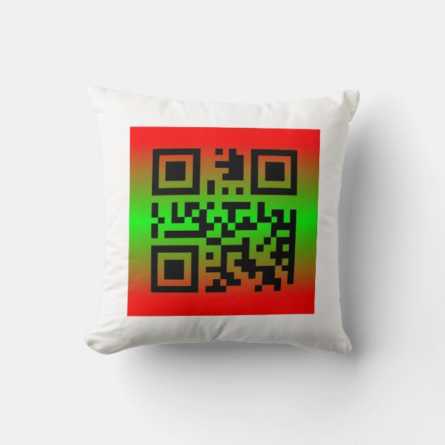 Coussin QR Code® Dit : HEUREUX KWANZAA (Recto)