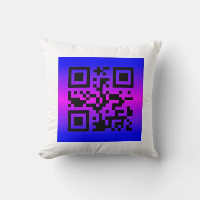 Coussin QR Code® Dit : IL EST DOUBLE (Recto)