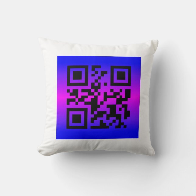 Coussin QR Code® Dit : JEUX ANNIVERSAIRE (Recto)