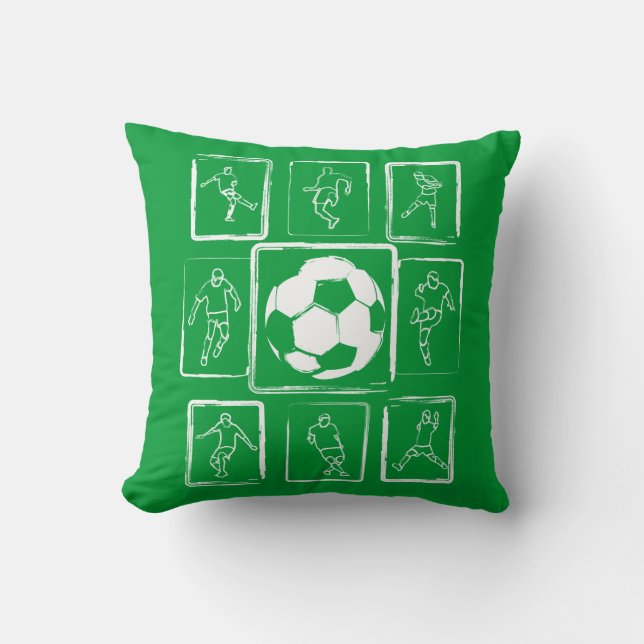 Coussin Qualifications peintes du football de motivation (Recto)