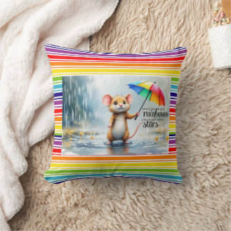 Coussin Quand il pleut, cherchez des arcs-en-ciel. Peintur