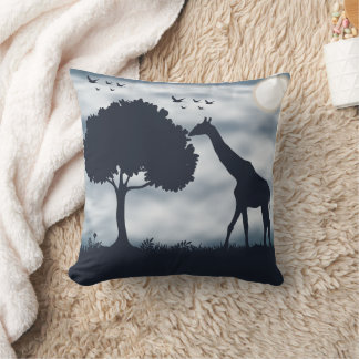 Coussin Quand la Lune murmure à la Giraffe