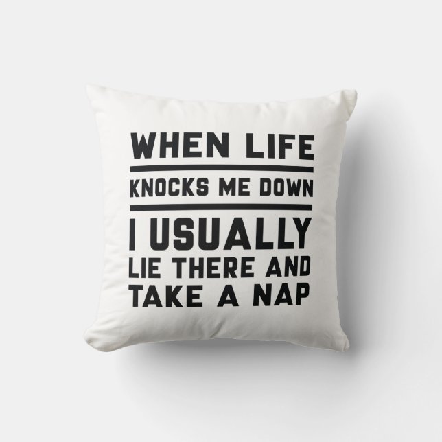 Coussin Quand La Vie Me Touche (Recto)