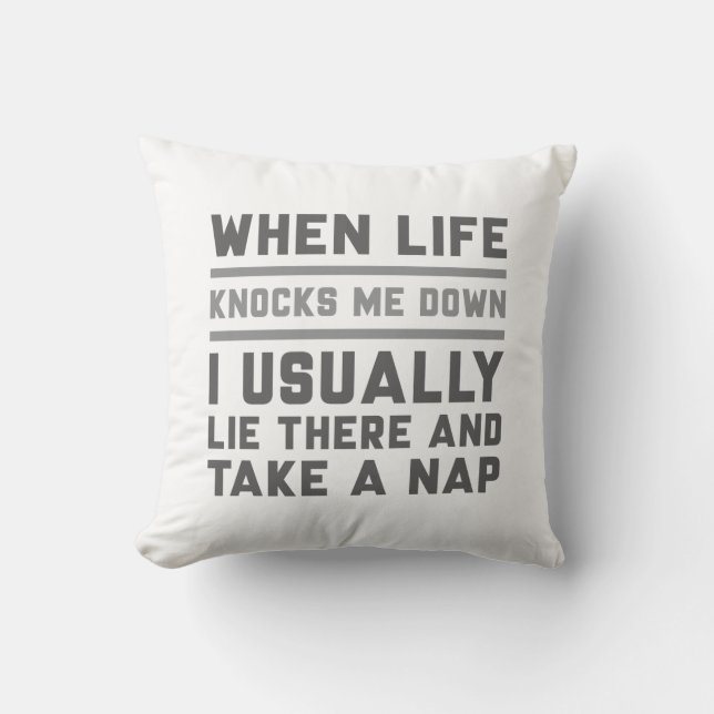 Coussin Quand La Vie Me Touche (Recto)