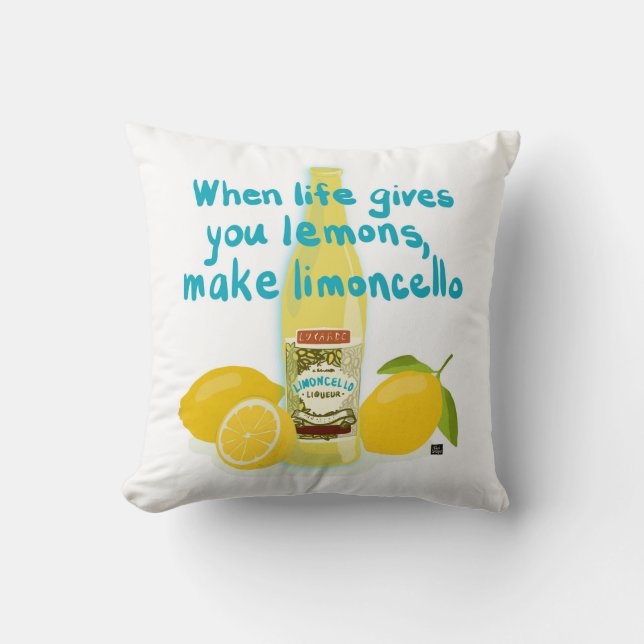 Coussin Quand la vie vous donne des citrons - faites du Li (Recto)