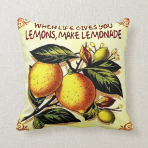 Coussin quand la vie vous donne les citrons font la