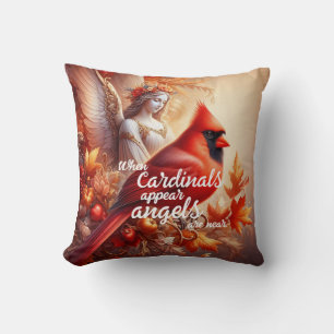 Coussin Quand les cardinaux apparaissent, les anges sont p