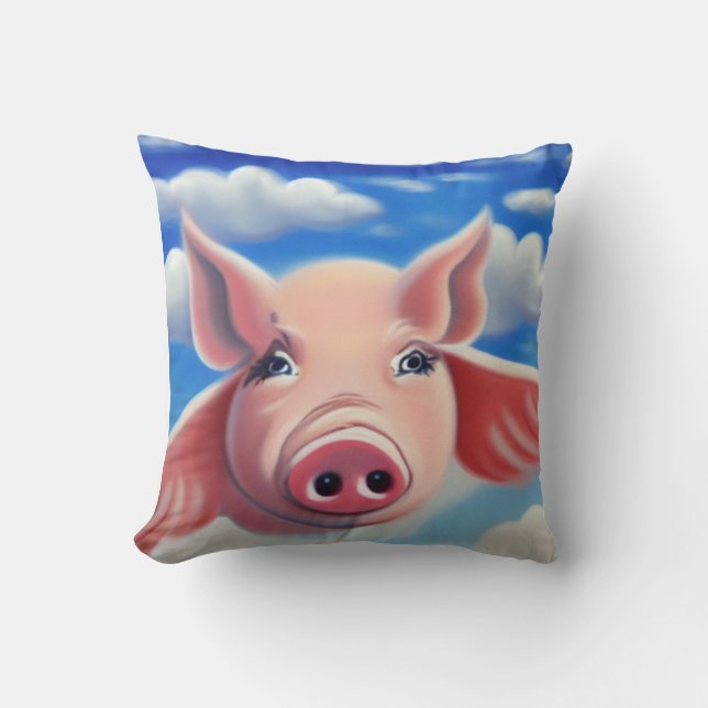 Coussin Quand les porcs volent (Recto)