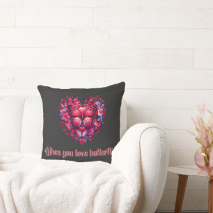 Coussin Quand vous aimez les papillons