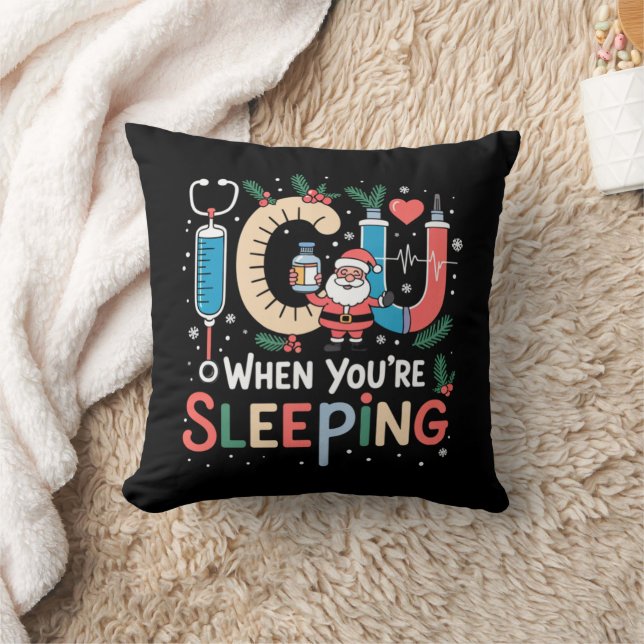 Coussin Quand vous dormez Drôle d'infirmière de réanimatio (Couverture)