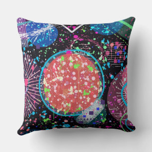 Coussin Quartier galactique : carte postale d'art abstrait