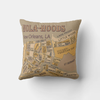 Coussin Quartiers de la Nouvelle-Orléans Jetez l'oreiller