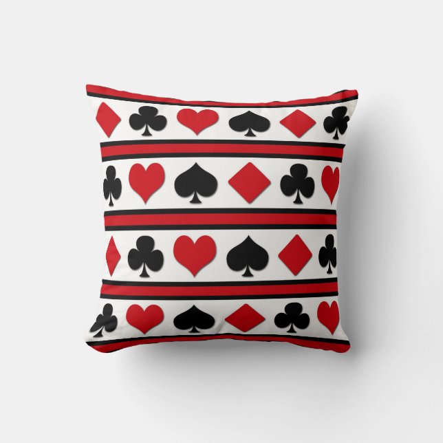 Coussin Quatre combinaisons de cartes (Recto)