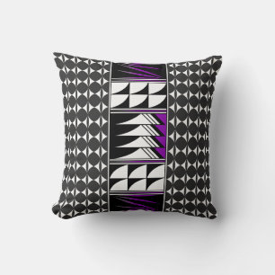 Coussin Quatre plumes du sud-ouest en pourpre