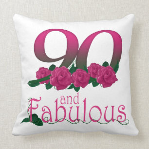 Coussin quatre-vingt-dixième carreau 20" d'anniversaire x