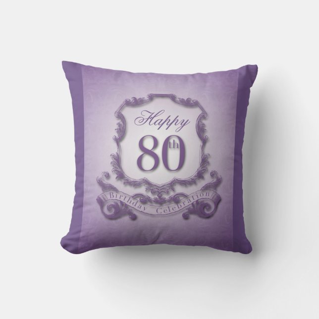 Coussin quatre-vingtième Célébration d'anniversaire avec (Recto)