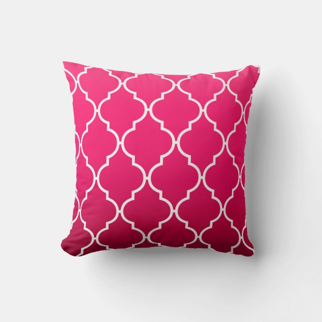 Coussin Quatrefol Ombre géométrique| fuschia (Recto)